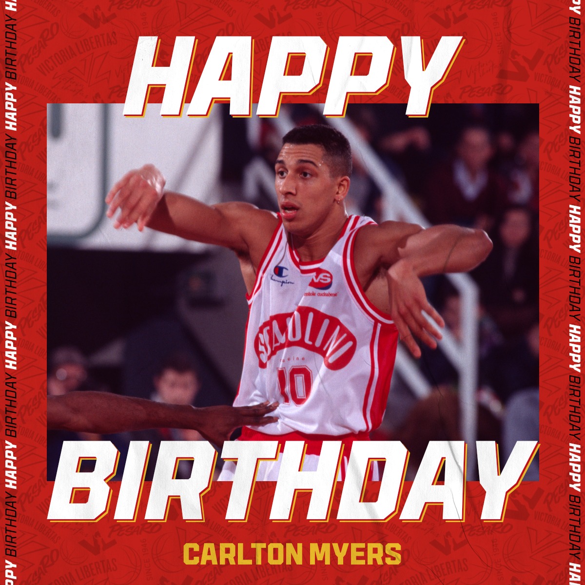 VLPesaro's tweet photo. Tanti auguri di buon compleanno al nostro @CarltonMyers10!! πππβͺπ΄
#ioVL #VLegend #HappyBirthday https://t.co/iweQDsVQOW