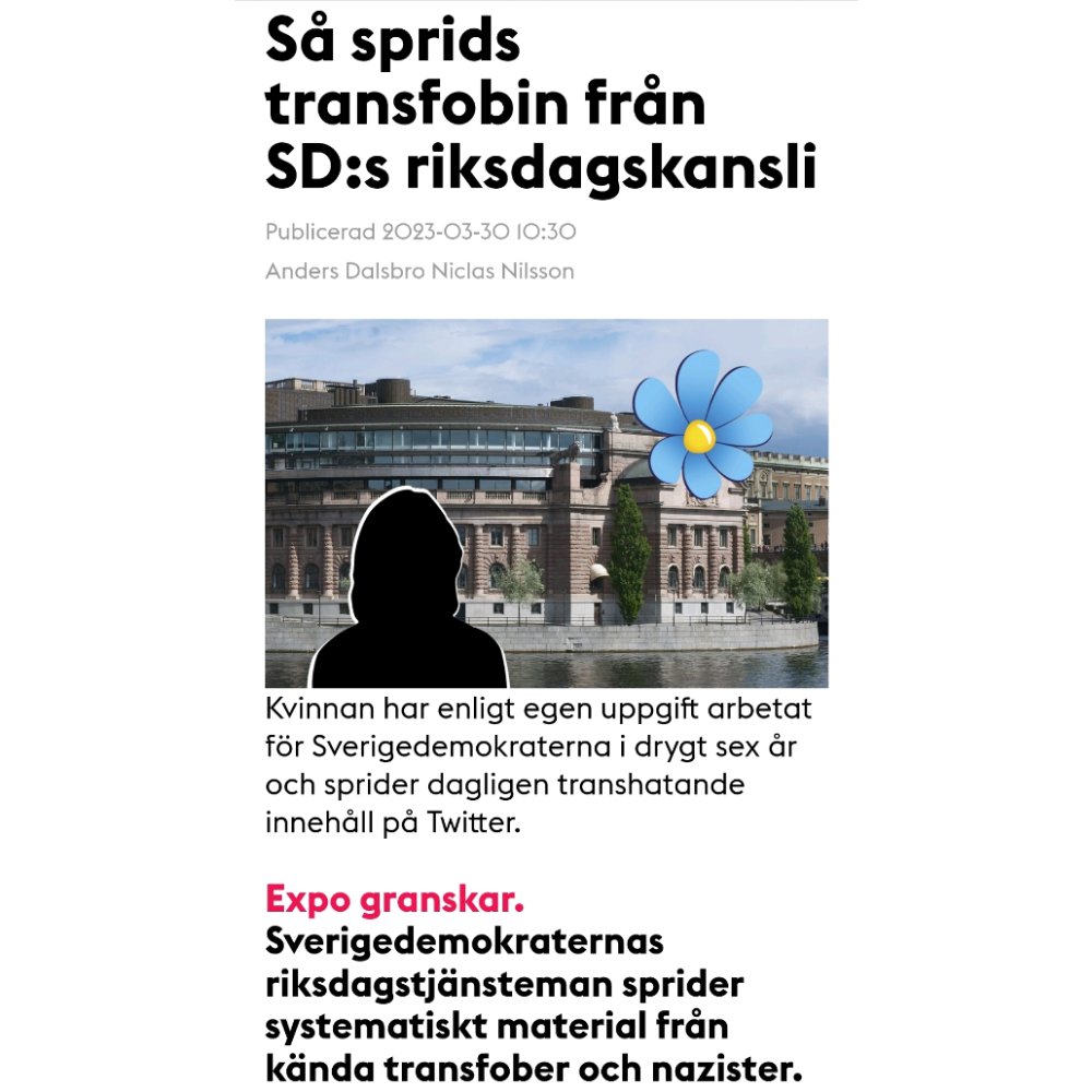 1000goodangels's tweet image. SD är enligt #Moderater #Kristdemokrater och #Liberaler ett vanligt demokratiskt parti och de har inte något problem med SD,s åsikter och verksamhet

SD skapar kampanjer inte bara mot invandrare utan också mot andra människor och grupper i samhället

expo.se/2023/03/sa-spr…
