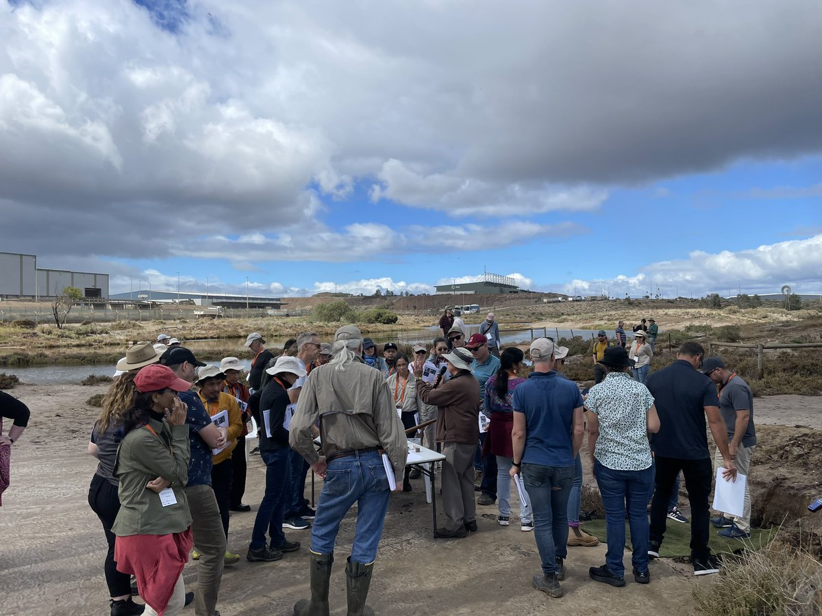 envir_scientist's tweet photo. A great week of science, field trips and spending time with a great bunch of people at the 9th international acid sulfate soils conference @IASSC_2023 we are hosting in Adelaide, one more field trip to go tomorrow! https://t.co/bKQQdFXZzV