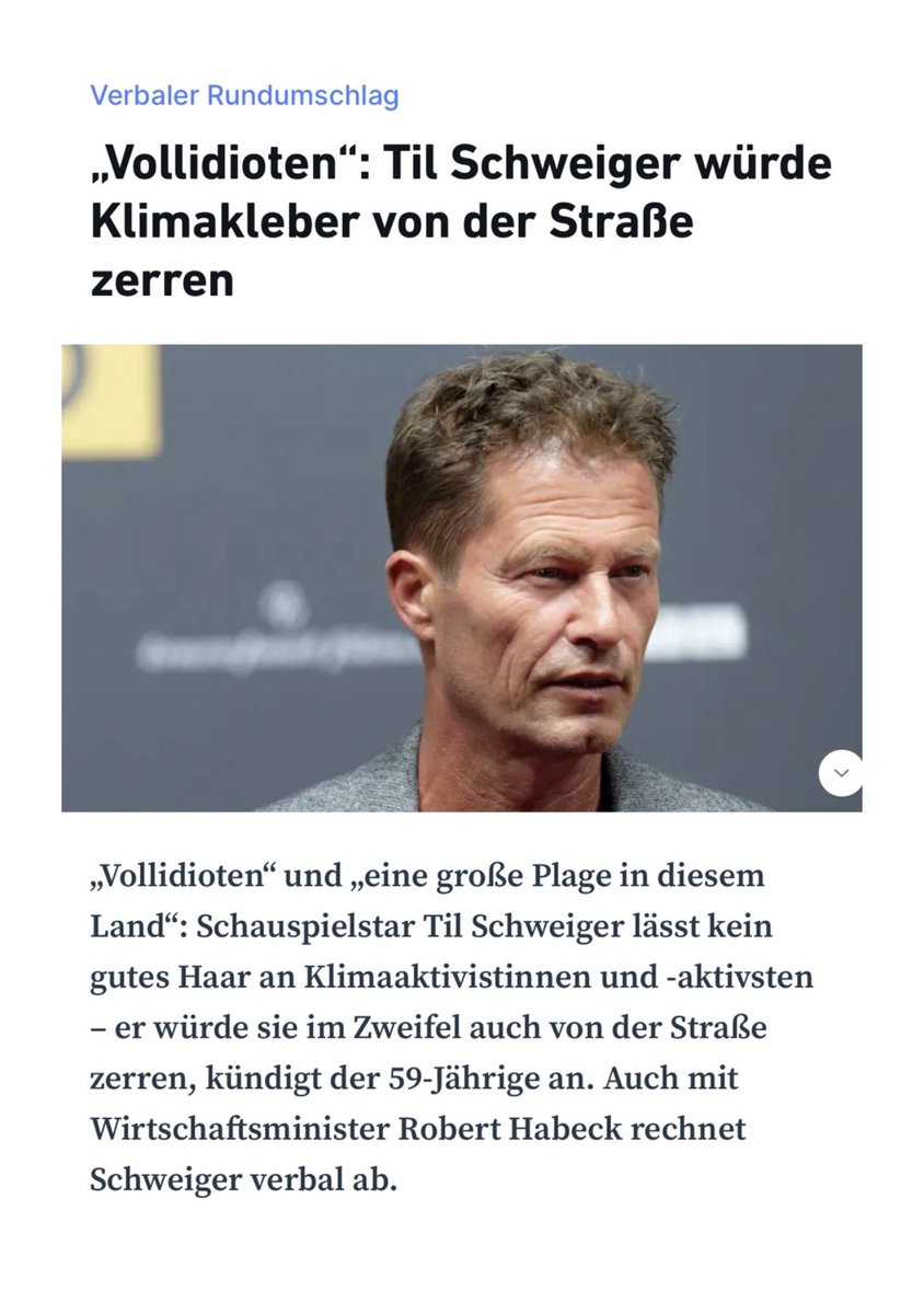 Regendelfin's tweet photo. Böser Verdacht: Ist Til Schweiger womöglich doch nicht der grösste Denker des Landes? https://t.co/Kly4d7pMTq