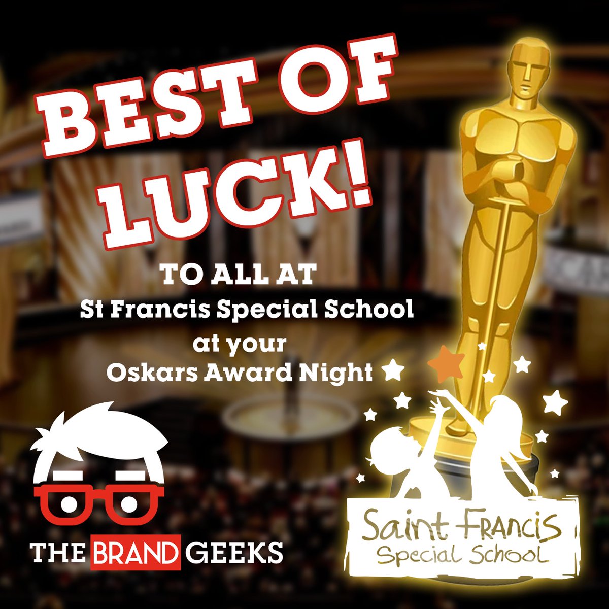 The day has arrived, the Oscar's have been polished and the Red Carpet has been rolled out! On behalf of all the Geeks here we would like to wish St Francis Special School the very best on their Oskars night in @gleneagleinecarena tonight!

#SDSSDoesOskars #inec #Killarney