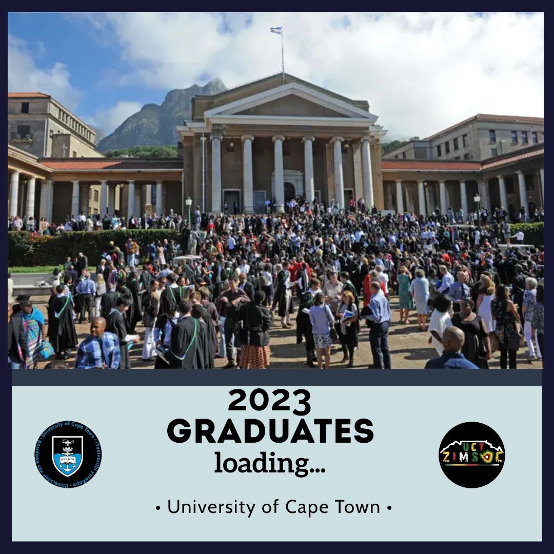 'Education is the most powerful tool, which you can use to change the world' - Nelson Mandela. This week, we celebrate our fellow Zimbabwean students who've managed to conquer the university on the mountain. #zimsoc #GradStudents #UCTGrad2023 #uctzimsoc