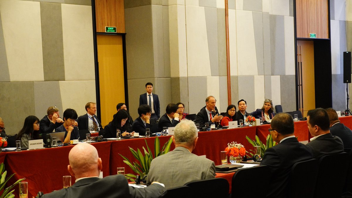 UNDPVietNam's tweet photo. Regional conference on #MineAction continues today with insightful sharings and discussions on innovations, connecting mine action with #SDGs, managing residual risks, creating synergies &amp; enhancing cooperation within the region🤝 https://t.co/woETyl7s0c