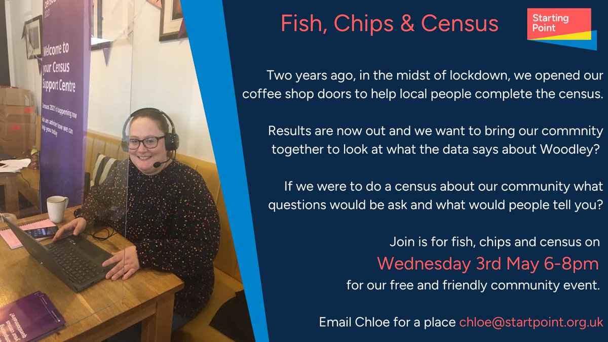 It was never going to be normal! Fish, Chips & Census - it's how we do 'understanding data' in our community #communityknowledgefund  huge thanks to @the_young_fdn @UKRI_News for giving us time for this type of exploration.