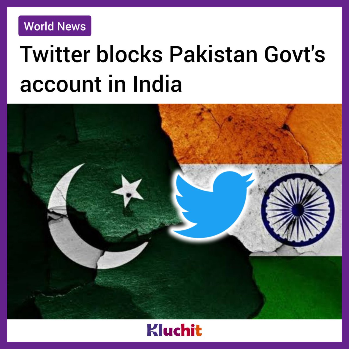 KluchitMag's tweet photo. Twitter has blocked the Pakistan government's account from being viewed in India in response to a legal demand, according to a notice on the social media platform on Thursday.

Read More: https://t.co/2d19FxxMxv

@elonmusk #indiapakistan #elonmusk #Twitter https://t.co/zQEOugbYX0