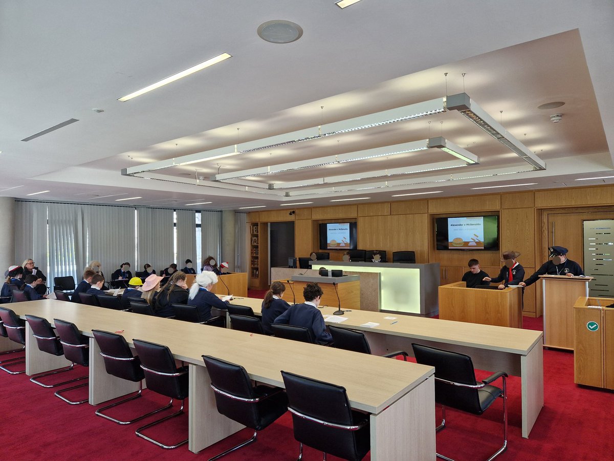 UCDforALL's tweet photo. We are delighted to have students from Holy Spirit Primary school joining us today for their mock trial in @UCDLawSchool, as part of the Law in the Classroom Module.

The case of Alexander v McDonalds in now in session.

#pathwaystoprofessions #ucdforall #ucdlaw https://t.co/kHl0WSJyM2