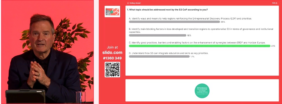 DataAgriS3's tweet image. Here you are the results of participants in the #S3Conference about which topics should be adressed by the #S3CoP.

1⃣ Identify good practices, barriers and enabling factors on the enhancement of synergies between ERDF and Horizon Europe.