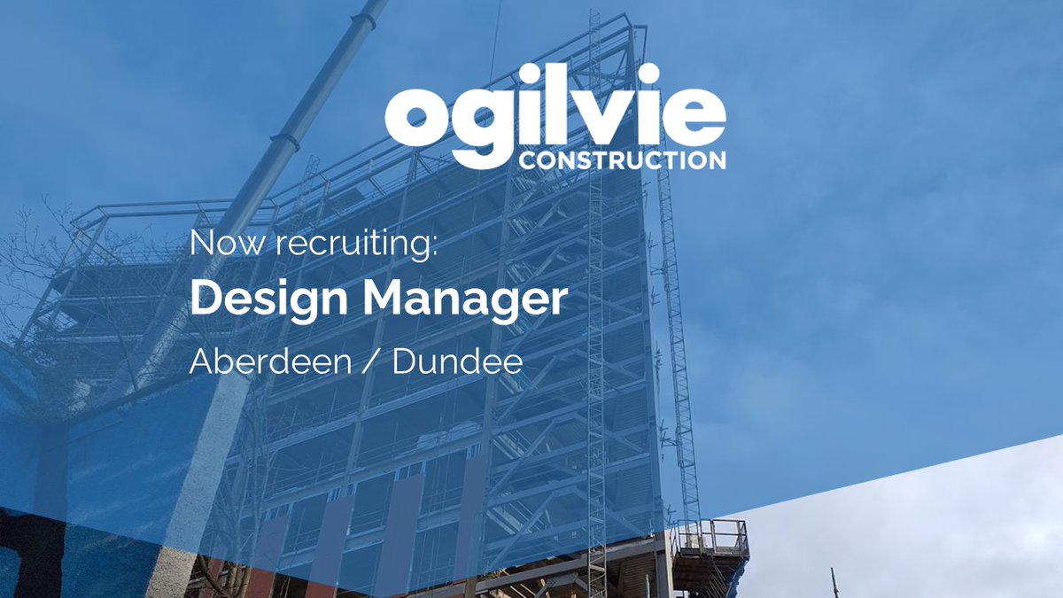 Ogilvie Construction (@ogiconstruct) on Twitter photo Looking for a fresh challenge? Ogilvie Construction are recruiting for a Design Manager based in Aberdeen / Dundee.
To find out more and see other vacancies within <a href="/OgilvieGroup/">Ogilvie Group</a>, visit our careers pages here: ogilvie.co.uk/careers/
#construction #recruiting Looking for a fresh challenge? Ogilvie Construction are recruiting for a Design Manager based in Aberdeen / Dundee.
To find out more and see other vacancies within <a href="/OgilvieGroup/">Ogilvie Group</a>, visit our careers pages here: ogilvie.co.uk/careers/
#construction #recruiting