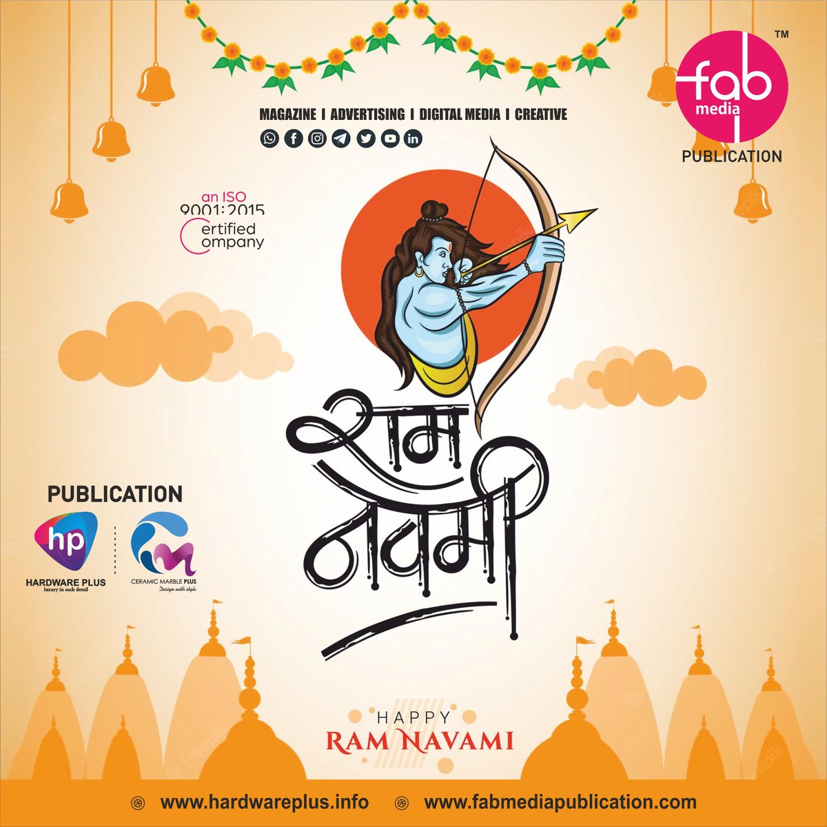 fab_media's tweet photo. Happy Ram Navami May Lord Ram guide you towards the path of righteousness and bless you with happiness, peace and prosperity...

#homralocks #hardware #hardwareplusmagazine #hardwaredesign #ceramicmarbleplusmagazine #cmplusmagazine #hpindia #lordram #ramnavmi https://t.co/9Vfi1RzpbZ
