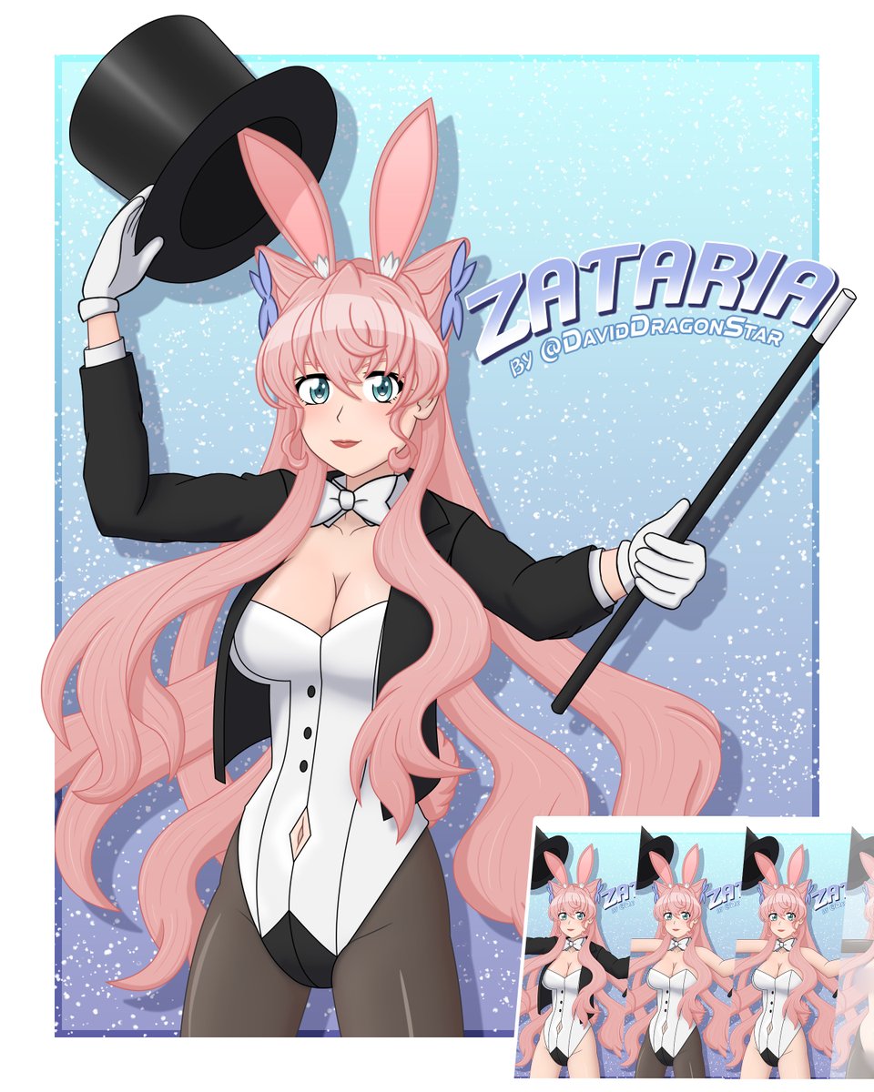 Maria as Zatanna (DC) and as a bunny girl.

Monthly Prompt: Magic🪄

[Var. Set] pixiv.net/en/artworks/10…
deviantart.com/daviddragonsta…

Idea suggested via Discord.

#Symphogear #シンフォギア #DCComics #Zatanna #BunnyGirl