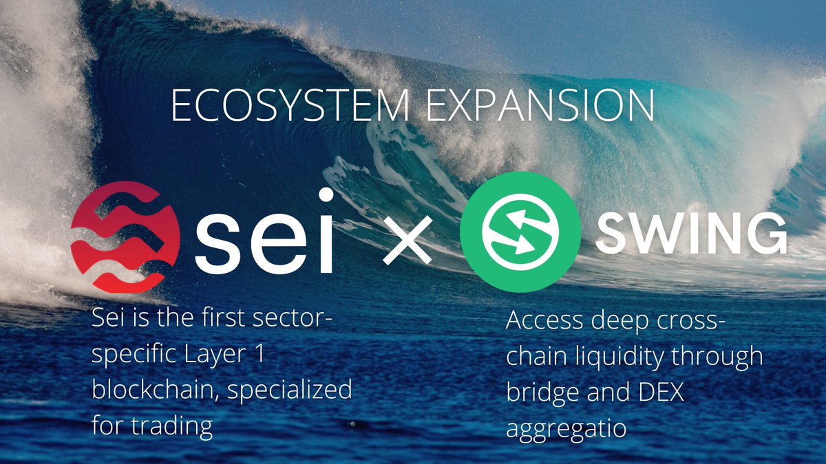 bagbekoff's tweet photo. Announcement partnership !
@swing_xyz will be deploying on @SeiNetwork
 allowing Sei developers to tap into liquidity from dozens of DEXs, bridges, and chains.
#seinetwork #sei #seinami #seiyes #seilorgang #IBCseilors #vortexprotocol #cosmos #DeFi #blockchain https://t.co/YEFcHVK8Im