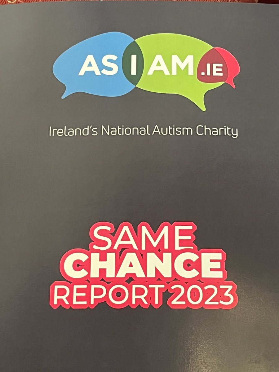 Great to be able to attend the launch this morning by @AsIAmIreland CEO Adam Harris of their #samechance report which provides unique insight into state of Irelands autistic community #Autism #equality @Rethink_Ireland