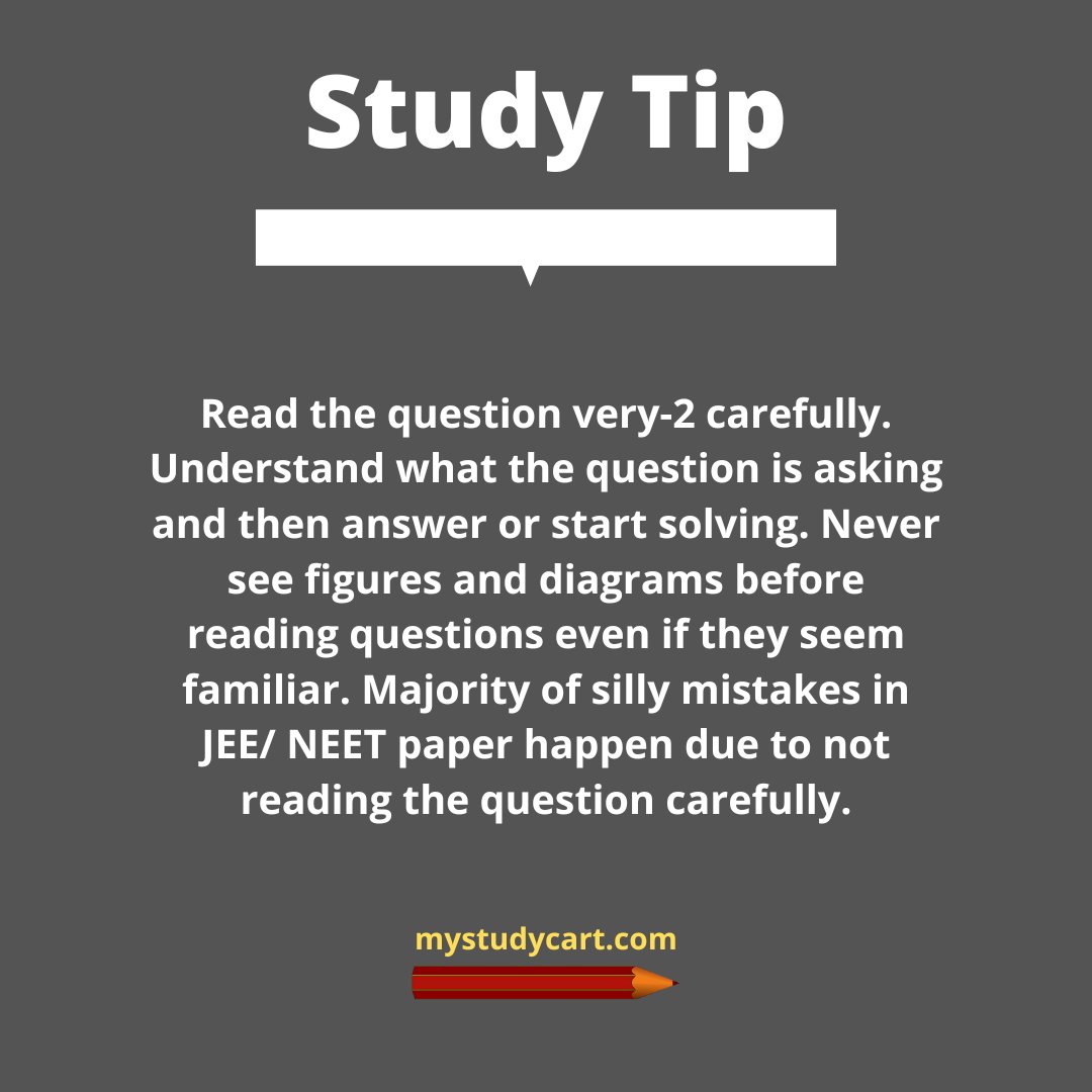 mystudycart's tweet photo. Read the question very-2 carefully.

#JEEMains2023 #NEET2023 #JEEMains #NEETUG2023 #JEEMain2023 #NEETUG #JEEaspirant #NEETaspirant #JEEExamTips #NEETExamTips https://t.co/2mjcvKKVpA