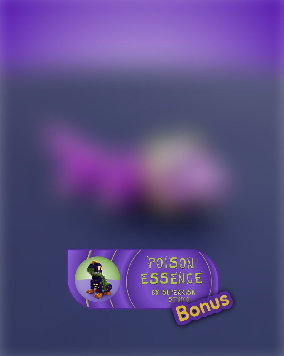 GM!
A new asset is coming to Poison Essence collection made by a talented artist 🔥

The reveal will be the next Monday (April 3rd) at 10:00 UTC ⏰

#voxelart #SandFam #TSB #voxelartist #community #collab
