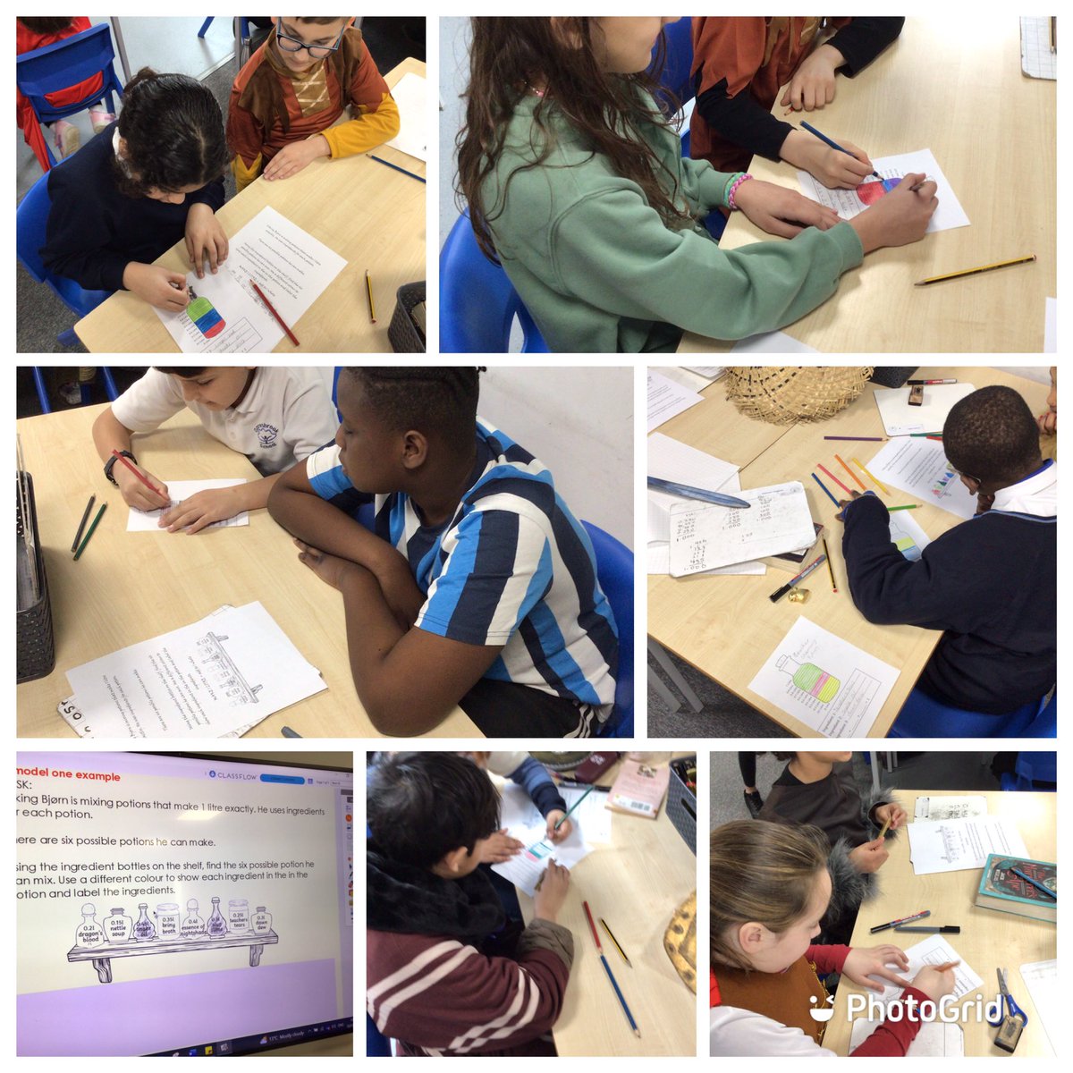 What a great start to Viking Day! So far we have completed Viking maths using compliments of 1 to create potions, next we will learn about Viking gods. 
<a href="/GoresbrookSc/">Goresbrook School</a> 
<a href="/MrsScottGBS/">Mrs Scott</a> 
<a href="/MrGoldingGBS/">Mr Golding</a> 
<a href="/MissKnowldenGBS/">Miss Knowlden 6CK</a>