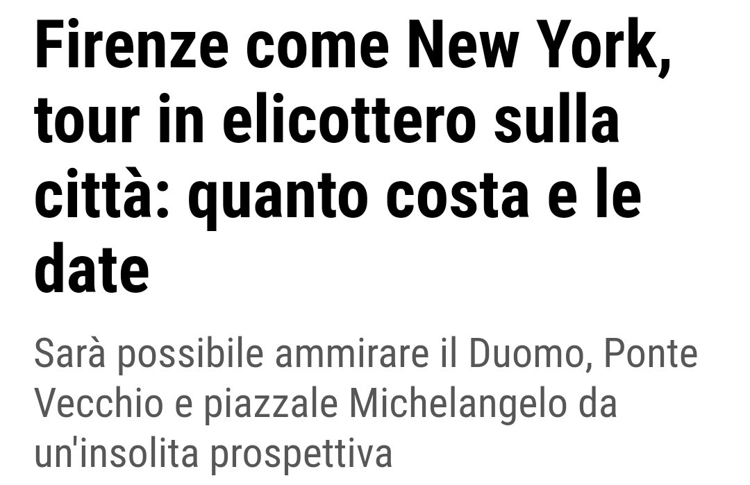 Firenze come New York? Se volete visitare questo paese meraviglioso vi prego, fatelo con le vostre gambe, occhi e cuori aperti, in maniera responsabile.Proteggiamo il nostro patrimonio,queste americanate anche no!
 #Firenze #Turismosostenibile