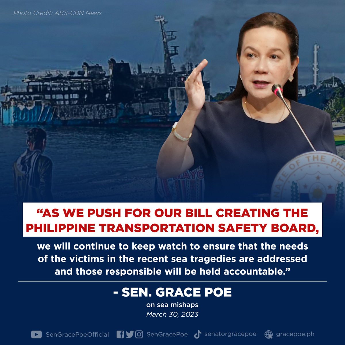 SenGracePOE's tweet photo. We reiterate our call for an independent agency that will conduct thorough and truthful investigations, and provide corresponding recommendations to prevent incidents like these from happening again. https://t.co/lCES2WtSqb
