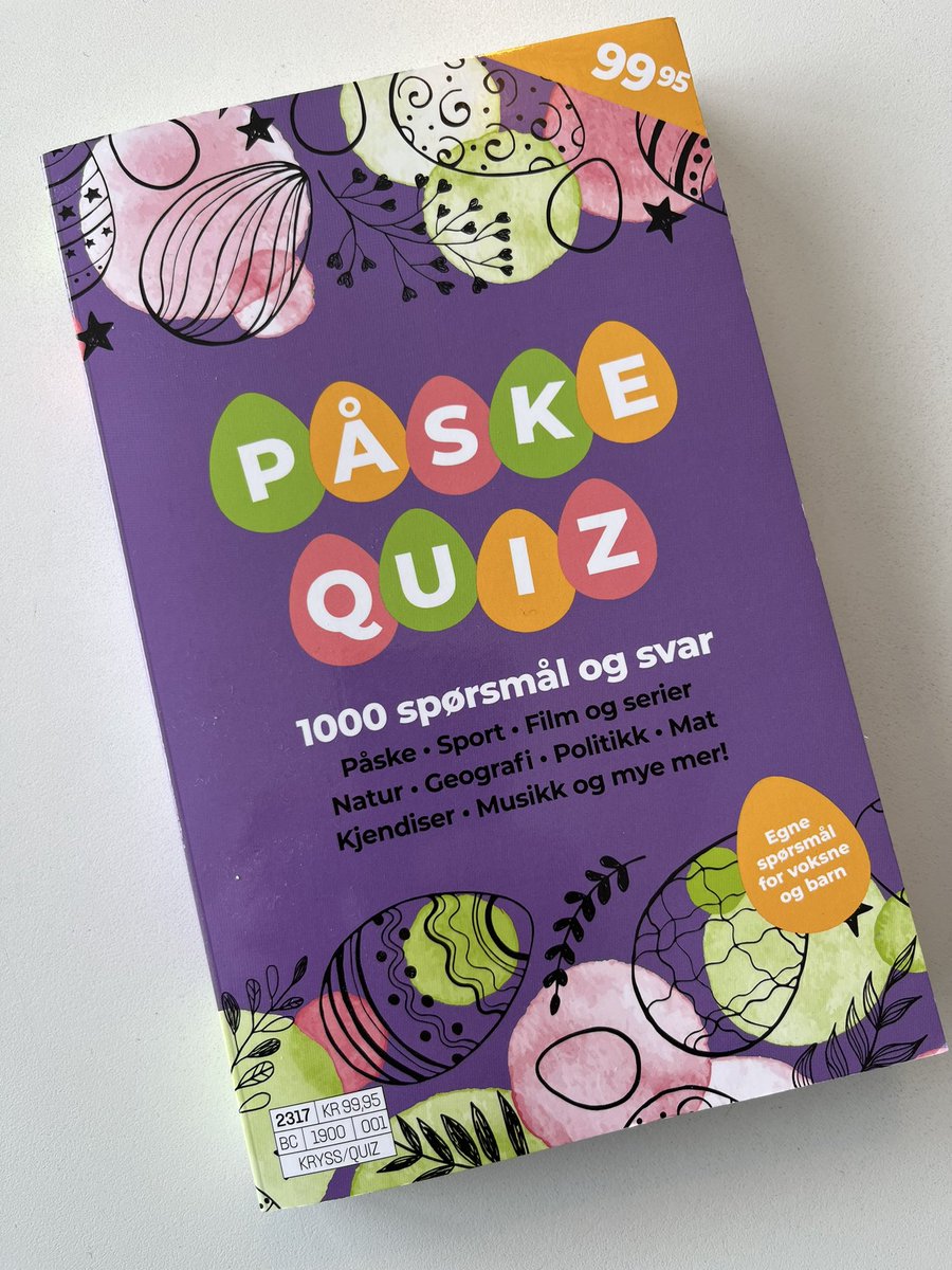 Vil bare anbefale det ypperste innen påskelitteratur før dere drar på påskeferie! 😀

Boka er blant annet å finne på Narvesen og i Coop-butikkene.  God påske! 🐣☀️😎