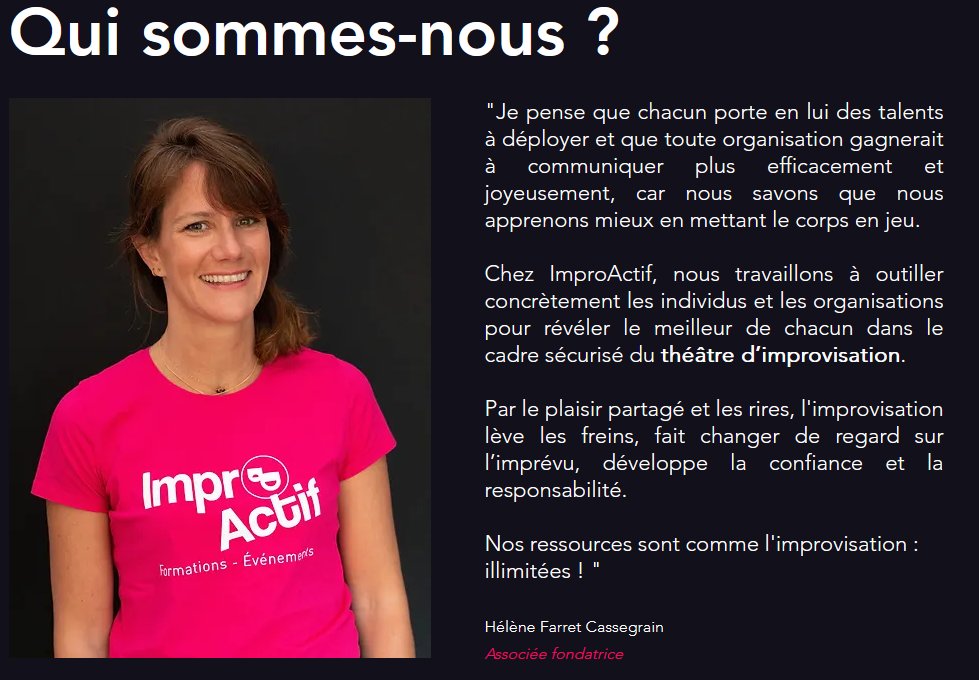 ImproActif's tweet photo. Incapacité à prendre des initiatives, à oser, à s'adapter, à s'impliquer, s'isoler, avoir peur de l'échec, croire ne pas mériter le succès ?

#ImproActif attaque le manque de confiance en soi à la racine  et outille ses stagiaires pour qu'ils déploient leur ambition ! https://t.co/8f5p1p47by