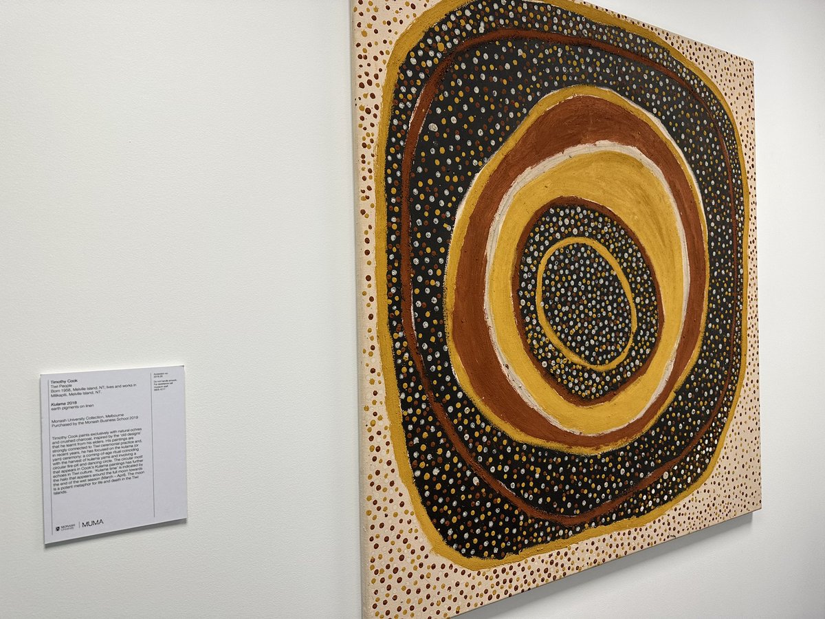 Four months at Monash University already. This Timothy Cook painting was recently installed in my office. Created with natural ochre and charcoal from Tiwi Islands.