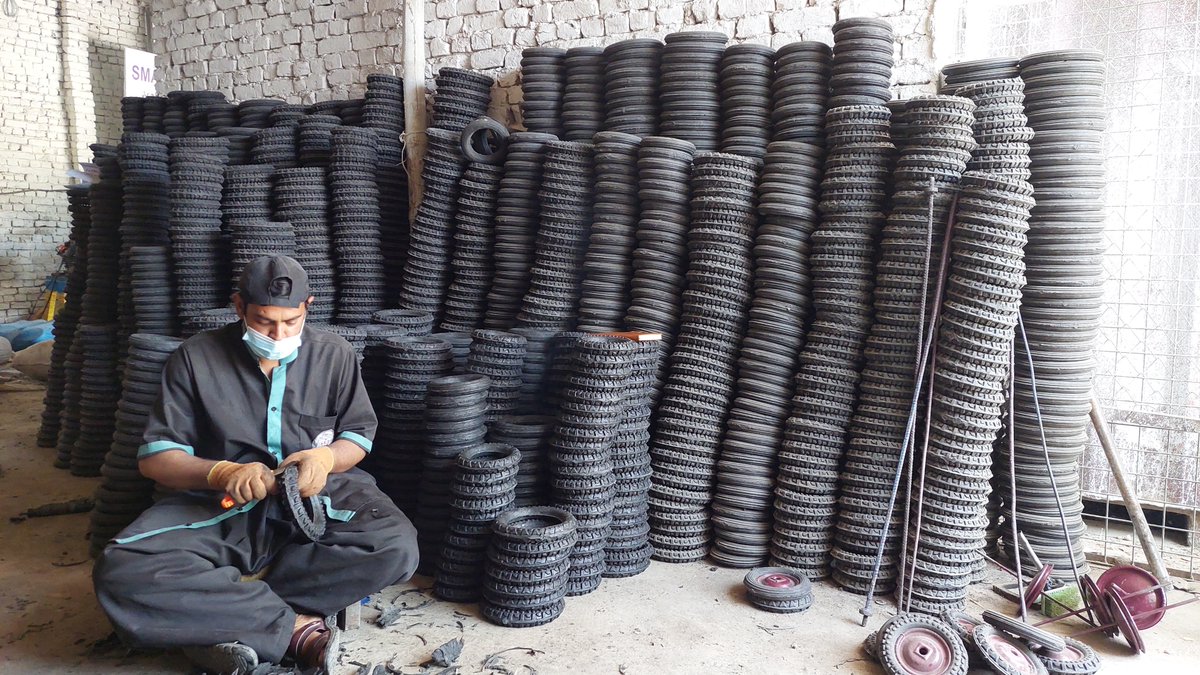 IOMAfghanistan's tweet photo. 📍Made in #Afghanistan.

Smart Afghan company produces thousands of tires for children's tricycles every month.

“I used to work in a tire production company in Pakistan. After I returned, I started my own business with IOM’s support,” said Mousa. https://t.co/spNTyJWUMc