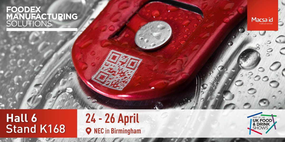 IdMacsa's tweet photo. This April we’ll be exhibiting at #Foodex Manufacturing Solutions, the leading UK's premier trade event for #food and #drink #manufacturing.

📅 24-26 April at the NEC, Birmingham
📌 Hall 6 - Stand K168

Further information and registrations 👇
https://t.co/gd1QG2GZt3 https://t.co/obT0L0Ma9B