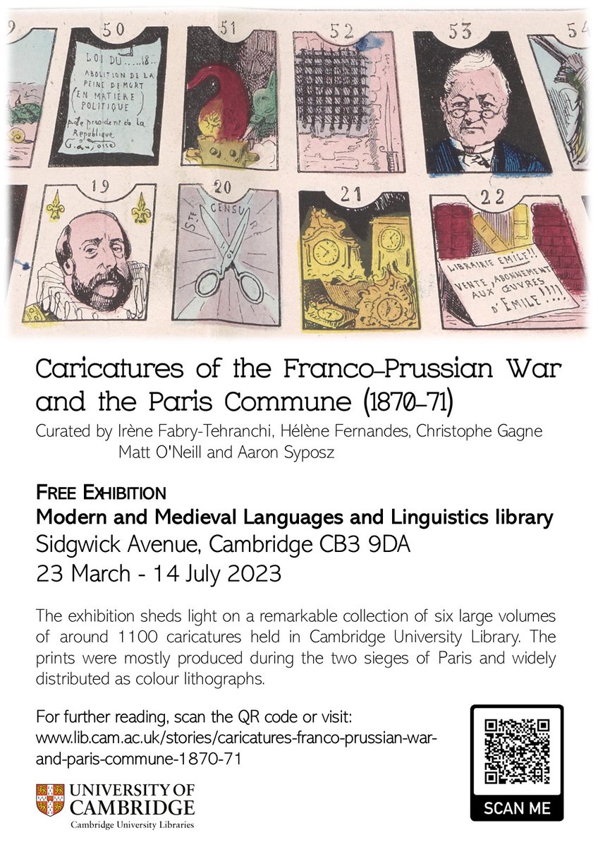 Congratulations to colleagues and students at <a href="/MMLL_Library/">MMLL Library</a>, <a href="/MMLL_Cambridge/">MMLL Cambridge</a> &amp; <a href="/theUL/">Cambridge University Library</a> on another #FrancoPrussianWar &amp; #Commune exhibition in #Cambridge. The #war goes on.