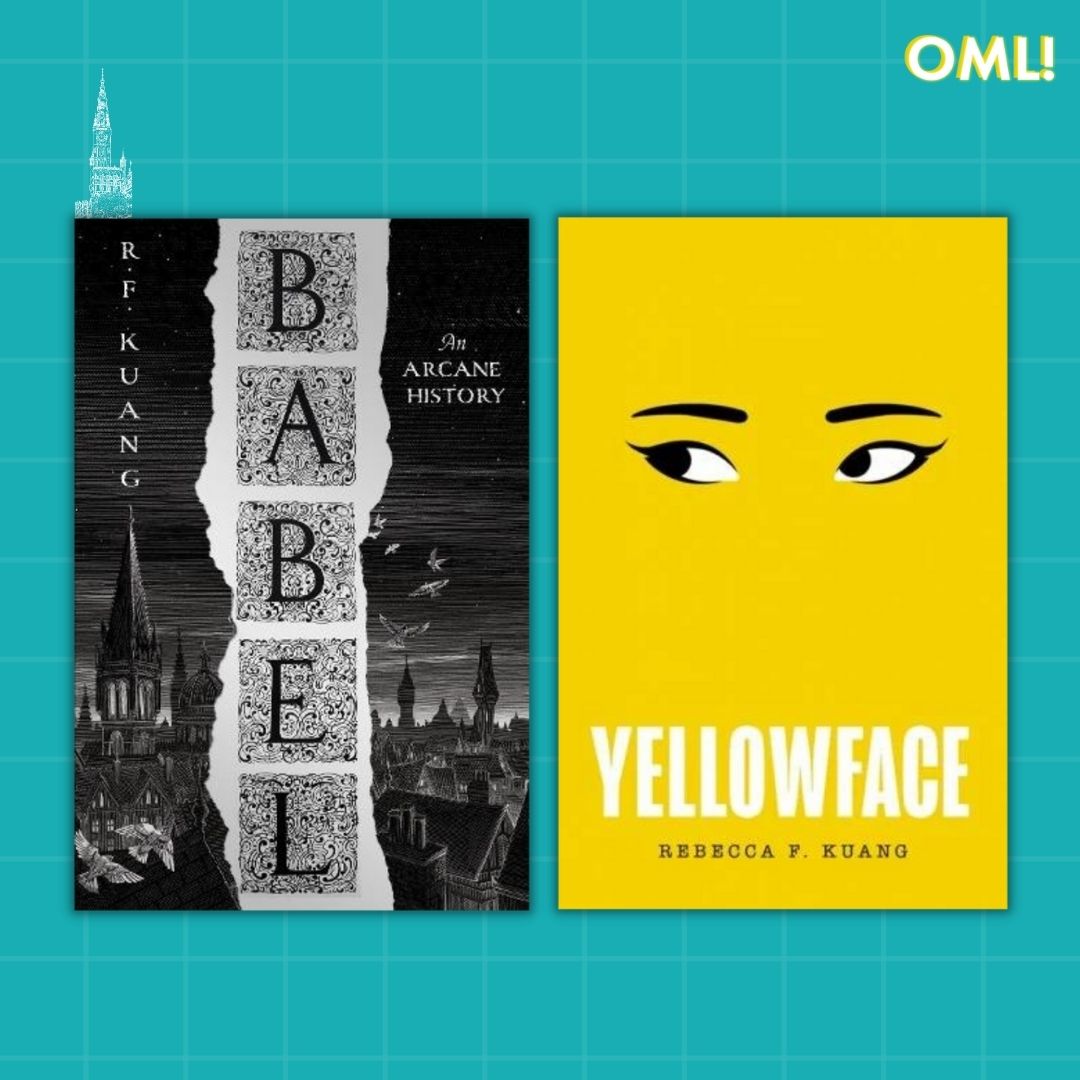 OhMyLitPod's tweet photo. Babel by @kuangrf 

Yellowface by @kuangrf (on pre-order)

Buy them here: https://t.co/8E5clpgkxn https://t.co/vbONWXrW8Y