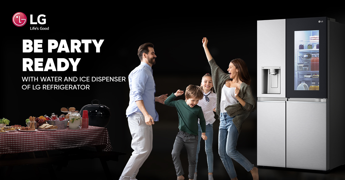 LGIndia's tweet photo. Looking to host a party at your place? Make your kitchen party ready with the unique #LGRefrigerator that comes with the goodness of a Water & Ice Dispenser.
Know more on https://t.co/KZFOKpwPKm
#LGIndia #LGRefrigerator #IceDispenser #StunninglyStylish #PartyReady https://t.co/RiFcZpTkbz