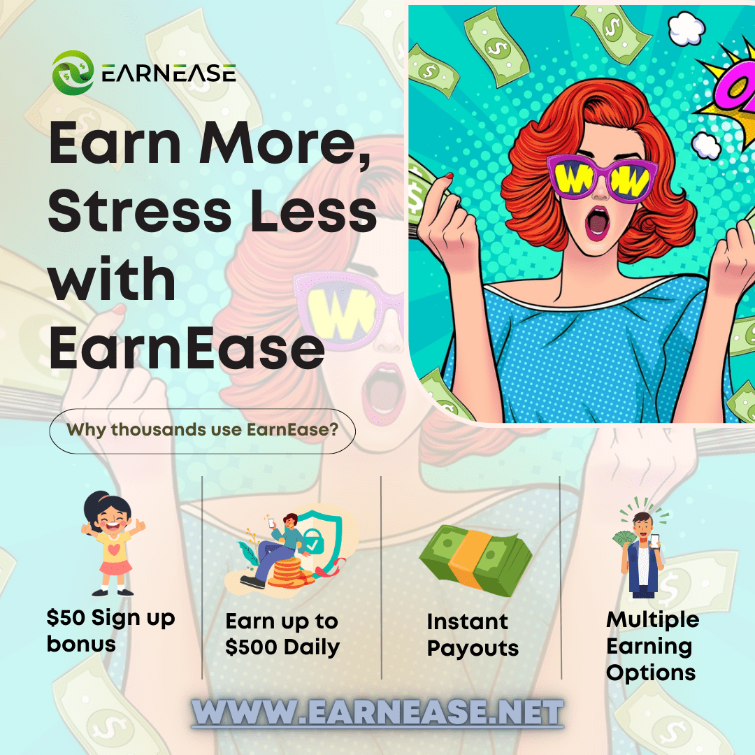 romzjulz58's tweet photo. Maximize your earnings with ease using EarnEase! Make $500 daily without stress. With EarnEase, you can be your own boss and earn as much as you want💰 💸Sign up now and get $50 just for joining 🔥 https://t.co/xvmfJr8JMw
#earnease #moneymaking #success #goals https://t.co/rLeyRyEHu1