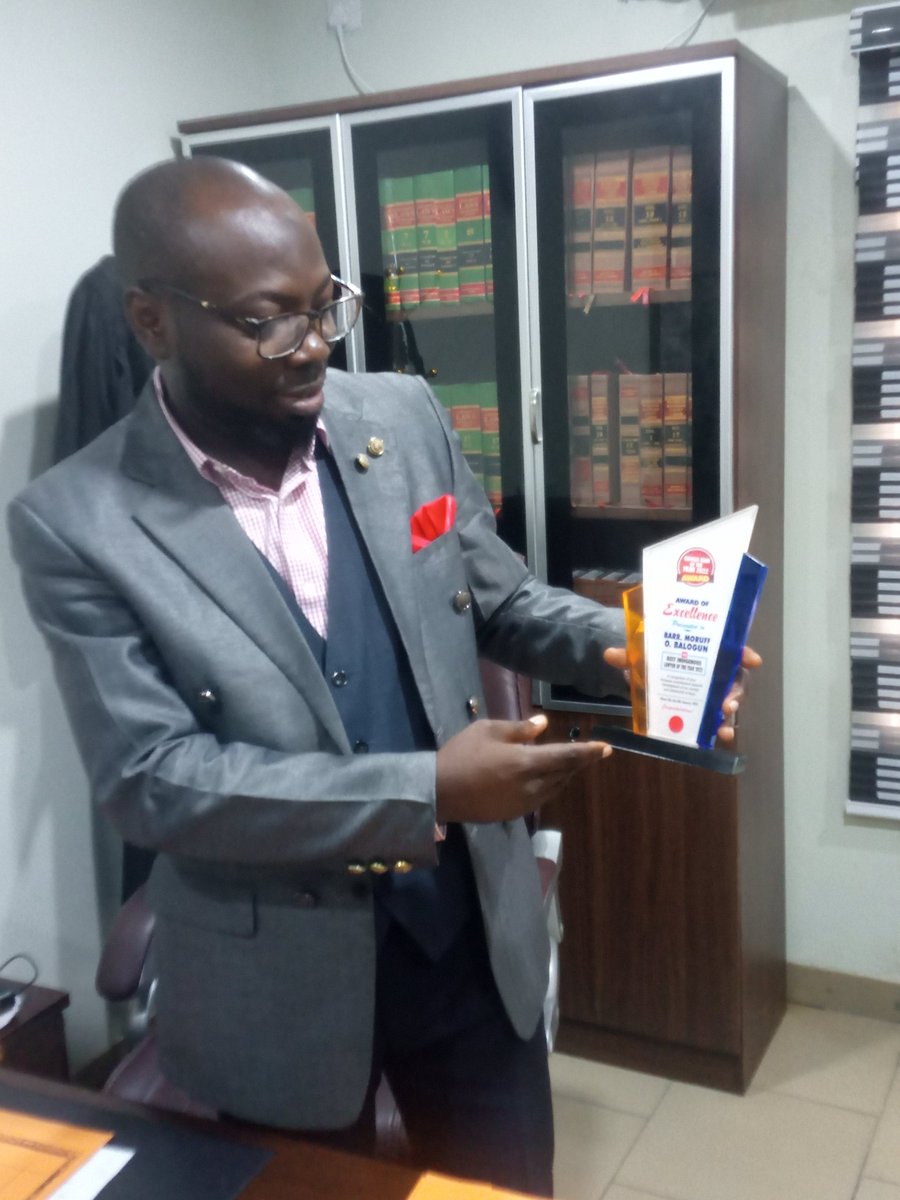 MoruffOlamide's tweet photo. The Best Indigenous Lawyer Of Year Award,2022. https://t.co/eWsvqgiFO6