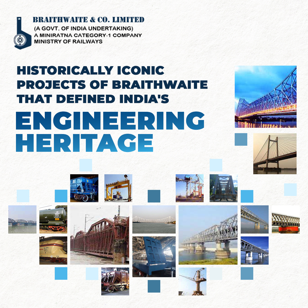 Historically Iconic Projects of Braithwaite that defined India's engineering heritage 

#BCL #Braithwaite #BraithwaiteandCo 
#Braithwaite #engineering #bridges #India #heritage #architecturalmarvels #IndianRailways #SabarmatiRiver #iconicprojects #engineeringexcellence