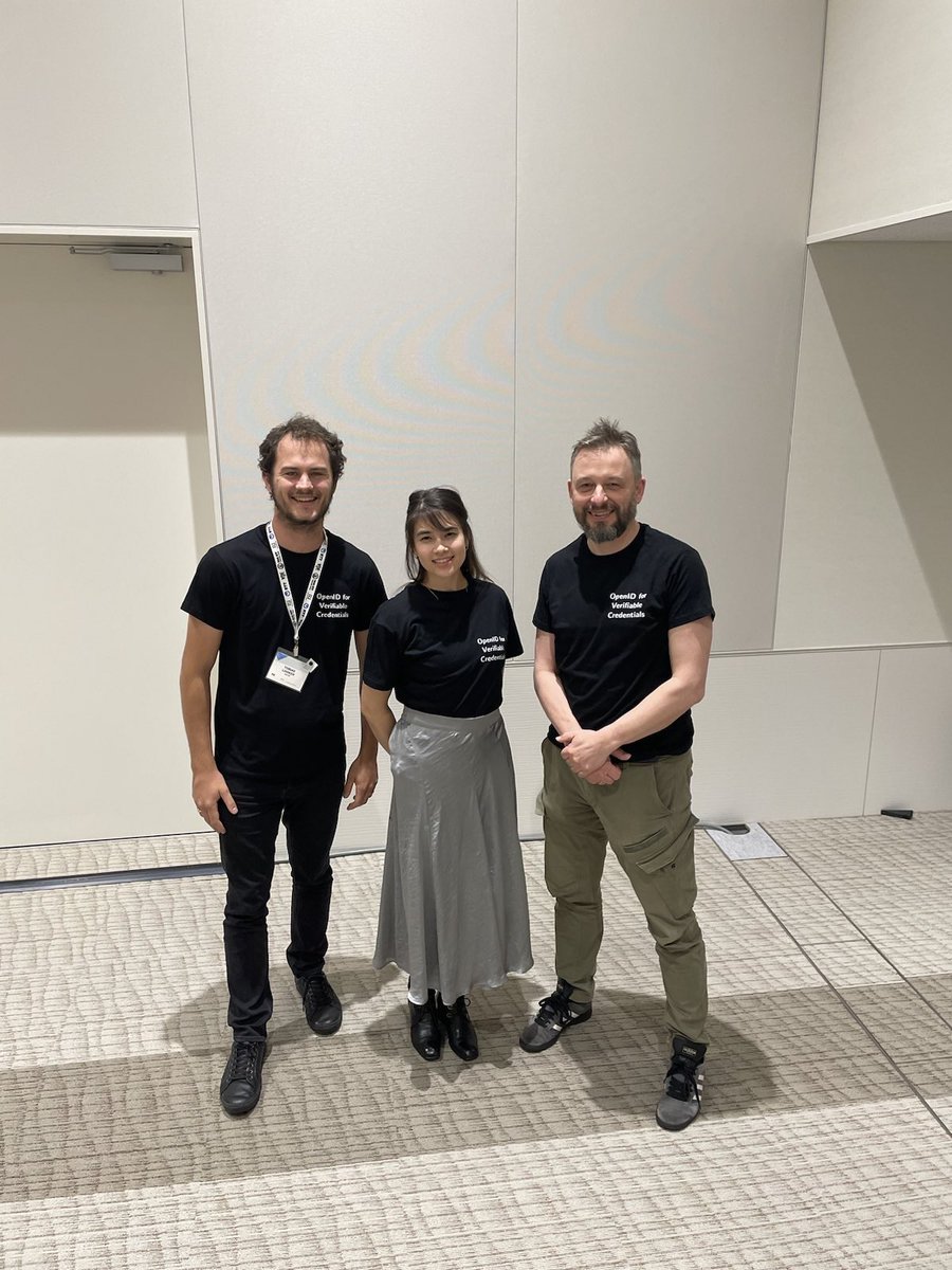 Kristina (@kristinayasuda) on Twitter photo Forever grateful that I get to work with such smart and open-minded people <a href="/tlodderstedt/">Torsten Lodderstedt</a> <a href="/tplooker/">Tobias Looker</a> #OpenID4VC #IETF116
Kudos to <a href="/michael_boyd_/">Michael Boyd</a> for coining the term #PragmaticEnergy and <a href="/selfissued/">Mike Jones</a> for directing the pictures Forever grateful that I get to work with such smart and open-minded people <a href="/tlodderstedt/">Torsten Lodderstedt</a> <a href="/tplooker/">Tobias Looker</a> #OpenID4VC #IETF116
Kudos to <a href="/michael_boyd_/">Michael Boyd</a> for coining the term #PragmaticEnergy and <a href="/selfissued/">Mike Jones</a> for directing the pictures