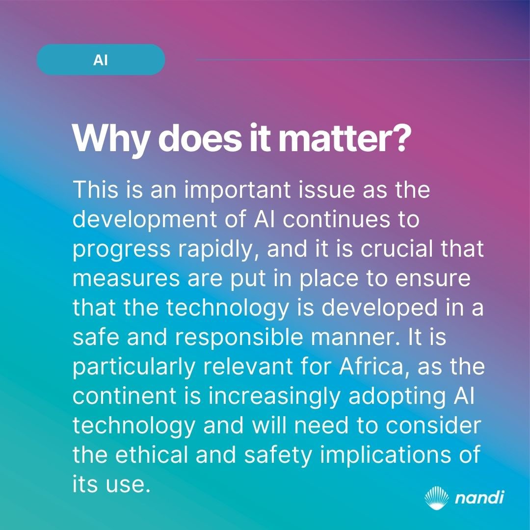 Good Day Nandi Tribe!

With all the talk about AI regulation, how ready do you think the continent is in preventing things from getting out of control?

#nandibytes #ai #regulation #africa