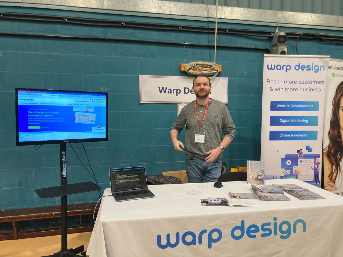 Team Warp all set up at @Homewood_School Careers Convention today.