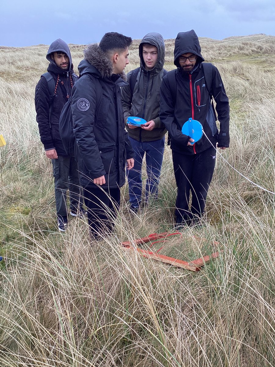 LangleyGSGeog's tweet photo. Day 3: physical geography fieldwork on sand dune succession at the Bushfoot sand dunes: trampling, exploring, persisting through the rain, followed up by Mann-Witney U tests back at the centre. https://t.co/Cf01qjeaVR