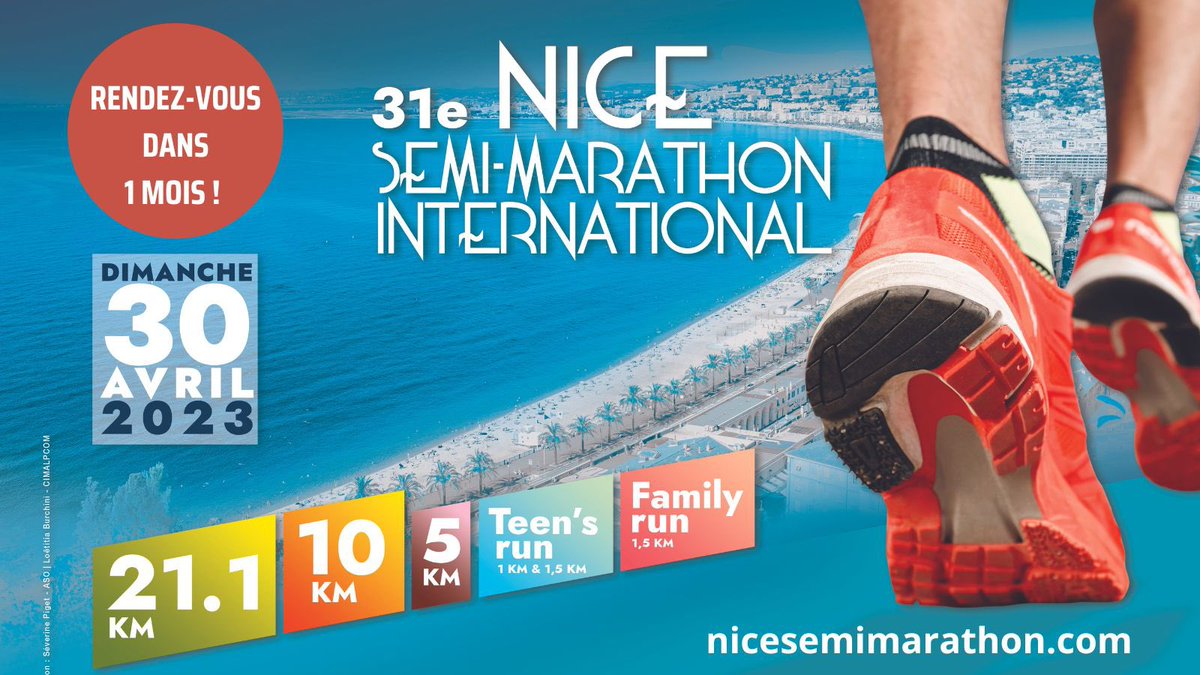 M-1 🔥🔥 avant le coup d’envoi du 31e <a href="/SemiMarathon06/">Nice Semi-Marathon</a> ! Changement de tarifs le 14 avril !🔥 Infos&amp;inscriptions sur nicesemimarathon.com <a href="/VilledeNice/">Ville de Nice</a> <a href="/VisitCotedazur/">Côte d'Azur France</a> <a href="/ExploreNCA/">Explore Nice Côte d'Azur</a> <a href="/Runningconseil/">Runningconseil</a> <a href="/RTL2officiel/">RTL2 🎸</a> <a href="/Dacia_FR/">Dacia France</a> <a href="/BFMCotedazur/">BFM Nice Côte d'Azur</a> <a href="/Interparking_FR/">Interparking_FR</a>