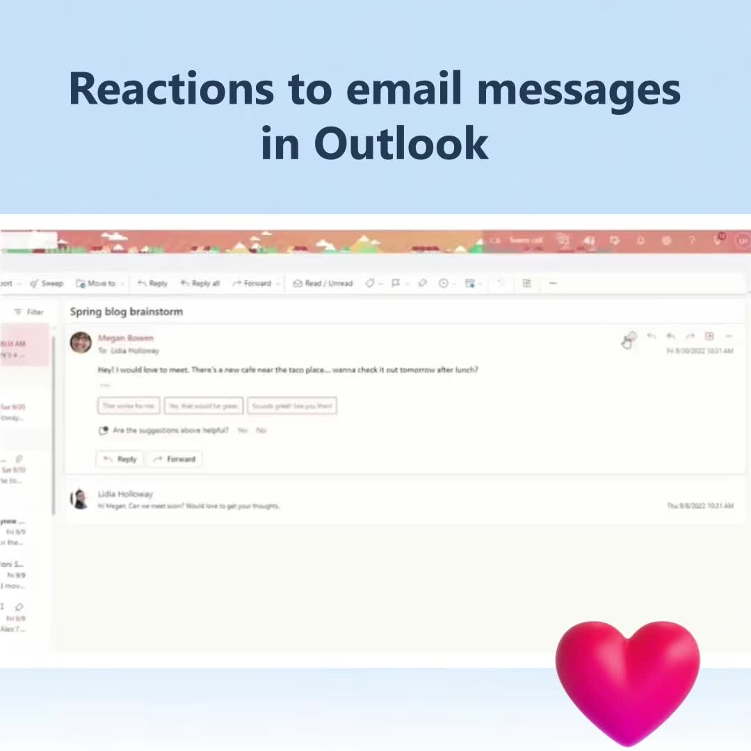 Microsoft UK on Twitter "You can now react to emails in Outlook 🤯 It's a quicker way to send