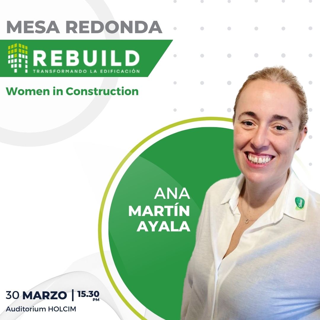 #rebuild2023
En el último día de Rebuild nuestra compañera Ana Martín Ayala participará en una mesa redonda sobre “Women in Construction”

🕚 15:30 | 📍 Auditorium HOLCIM
👉 ow.ly/6bOu50Ns6SH

#UniFamiliarBySiber #Salud #Confort #EficienciaEnergética #Sostenibilidad