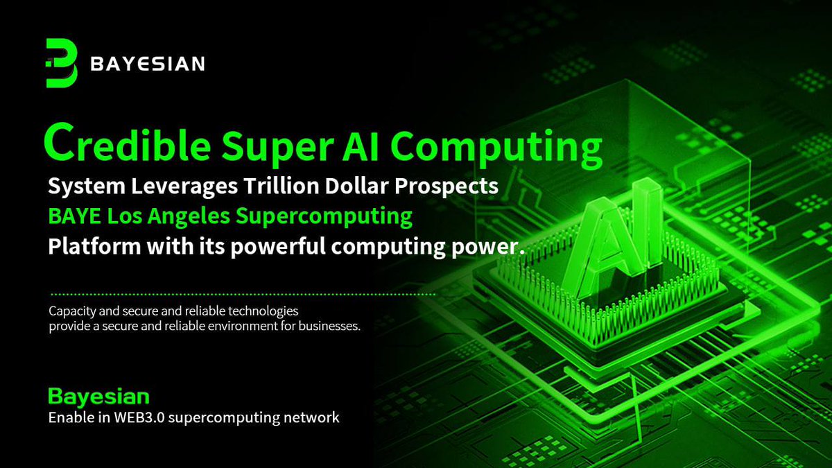 BayesianBAYE's tweet image. 🔓🤖 Unlock the  potential of Super AI Computing with #Bayesian! 

Our 🌟Los Angeles Supercomputing Platform🌟 harnesses the power of cutting-edge technology to deliver a credible, reliable computing system that businesses can trust.  

#SuperAlComputing #SupercomputingPlatform