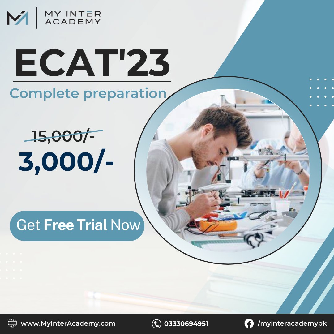 MyInterAcademy2's tweet photo. We have launched a Special ECAT Batch offering a#SpecialDiscount.
We have Limited Seats and registrations might close soon, So, what are you waiting for? Click on the link to register https://t.co/t3svY848kP

✅For any further query contact @ 0333-0694951 https://t.co/PNfanK2aXR