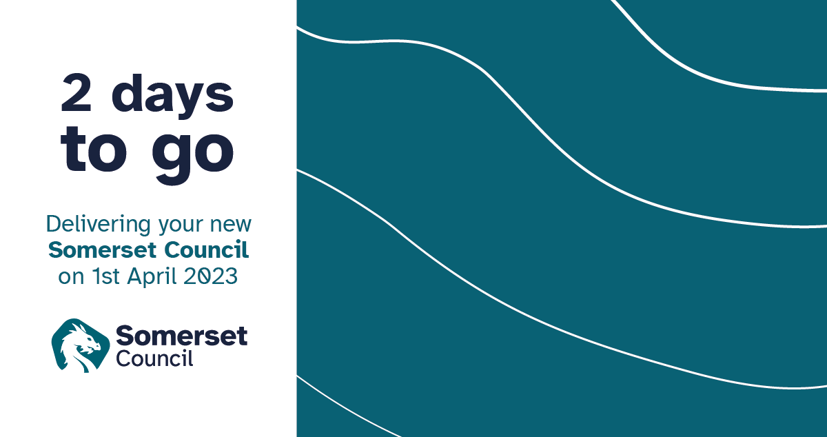 2️⃣ Days to go until #SomersetCouncil is fully operational!

Make sure you're following what will be the new #SomersetCouncil Twitter account over at <a href="/SomersetCouncil/">Somerset Council</a>