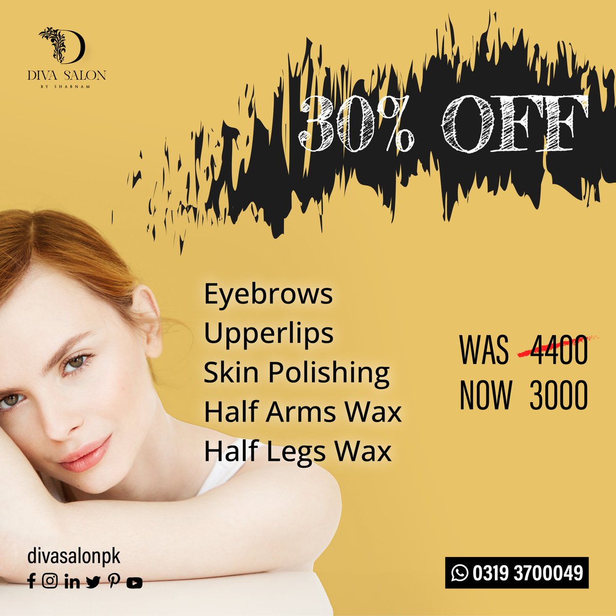 🚧⚠️Don’t Miss out. ⚠️ 🚧
Get more than 30% off with this amazing deal!
.
.
.

#divasalonpk #beautyservices #satellitetown #Gujranwala 
#appointment #beautyshop #beautyinnature #beautystudio #beautycreations #upperlips #beautyday #salons #eyebrows #beautytime #skinpolishing