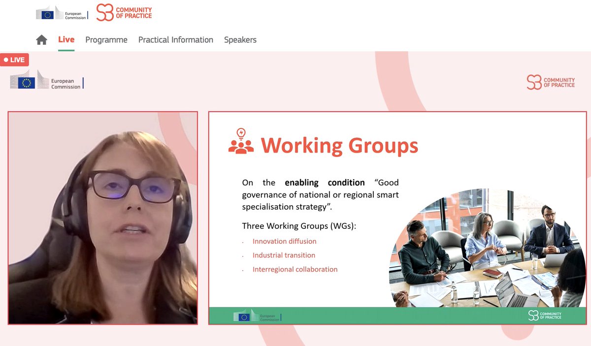 @SusanaElenaPer1 of @EfisCentre - leading the @S3Cop_EU working group activities -  outlines the approach to bringing together practitioners from the regions to exchange experience and develop new approaches to three critical topics for effective regional innovation policies.