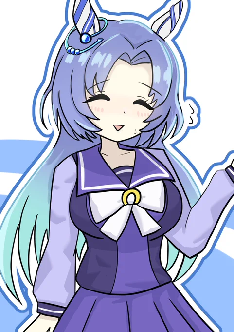 制服を着たゴドルフィンさん#ウマ娘 #ゴドルフィンバルブ 