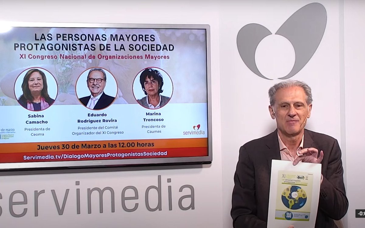 ServimediaLive's tweet photo. 📢 Comienza un nuevo #DiálogoDiscamedia
🆕Hoy presentaremos el XI Congreso Nacional de Organizaciones de Mayores
👥Contaremos con representantes #Caumas, @CEOMA_ong y el presidente del comité organizador del evento
📺Síguelo en directo👇
https://t.co/C06f60oggd https://t.co/RVoRZslsrN