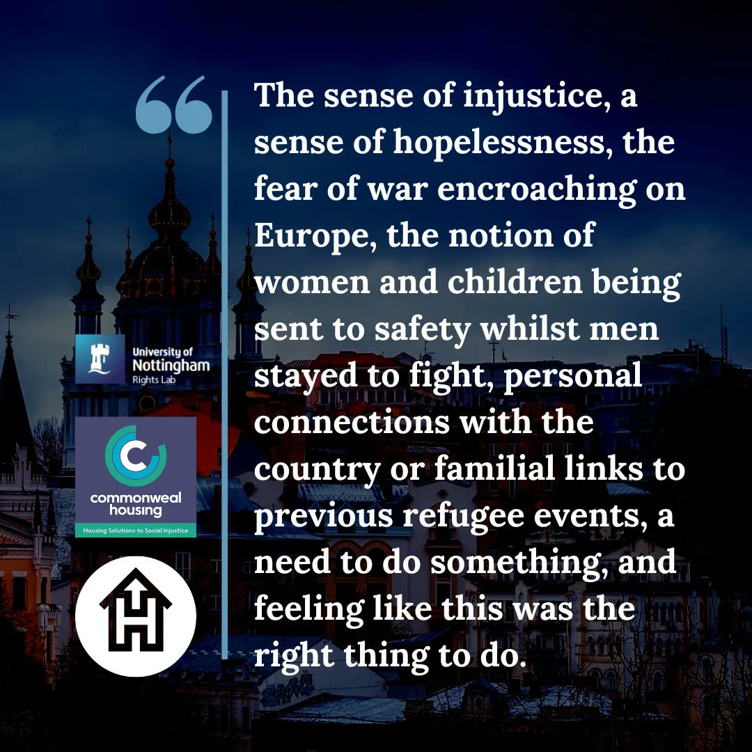 CommonwealTweet's tweet photo. 📢How can learnings from Homes for Ukraine inform and shape future hosting schemes?

Our new report with @rightsbeacon &amp; @_hopeathome_ analyses hosts insights, concerns and motivations hosting via Homes for Ukraine and identifies crucial recommendations ➡️ https://t.co/vyDYrpk954 https://t.co/0ONHut6rL7