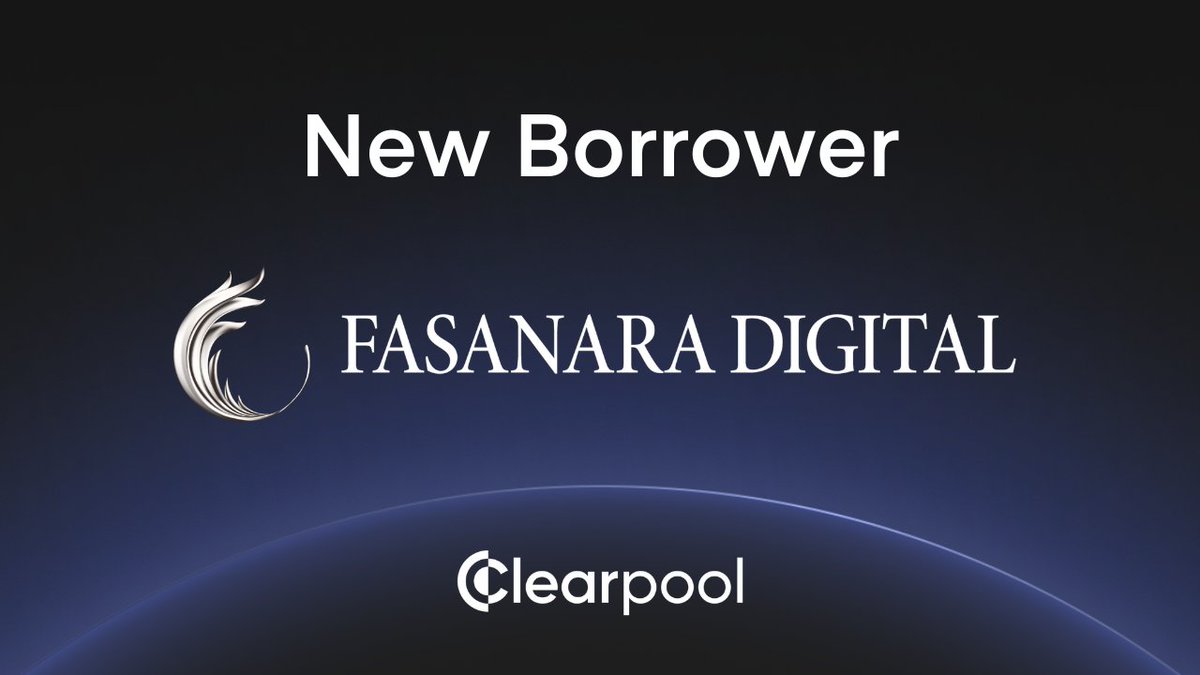 ClearpoolFin's tweet photo. 📢 Clearpool Announces New Borrower — @FasanaraDigital 📢

The new borrower pool was launched on the protocol’s permissionless marketplace by @FasanaraDigital, a market maker and alternative fund manager for digital assets.

1/3

$CPOOL https://t.co/v37xGlaYrm