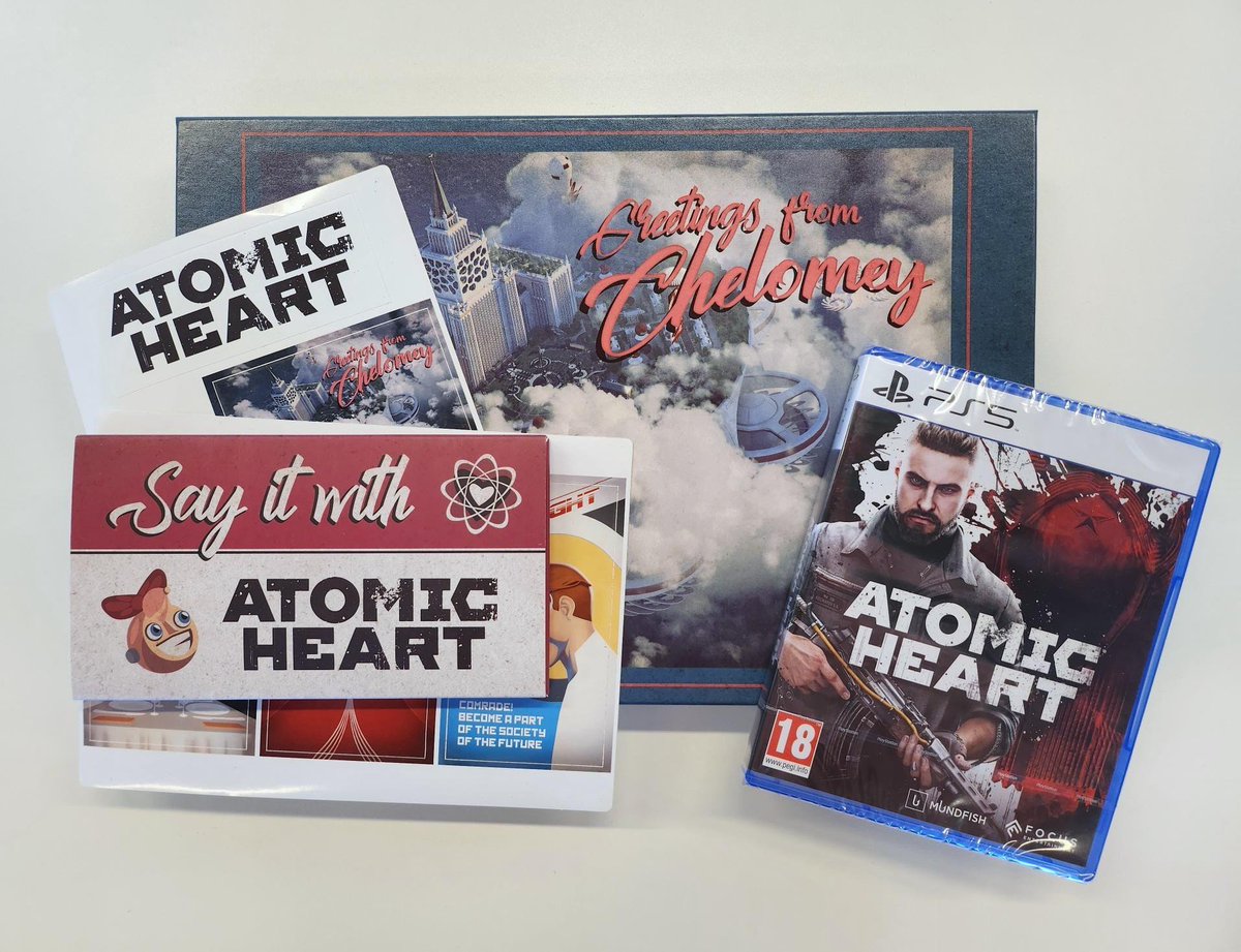 Ihr habt abgestimmt, hier also nun das Giveaway!
Gewinnt ein #AtomicHeart Kit mit Puzzle, Schokolade, Stickern und Spiel!

Dafür das Folgende tun:
🔁 Retweet + Folgen + Kommentiert eure Plattform (PS4/PS5/Xbox/PC)

Endet am 31.03. um 13 Uhr.
Versand nur innerhalb der DACH-Region.