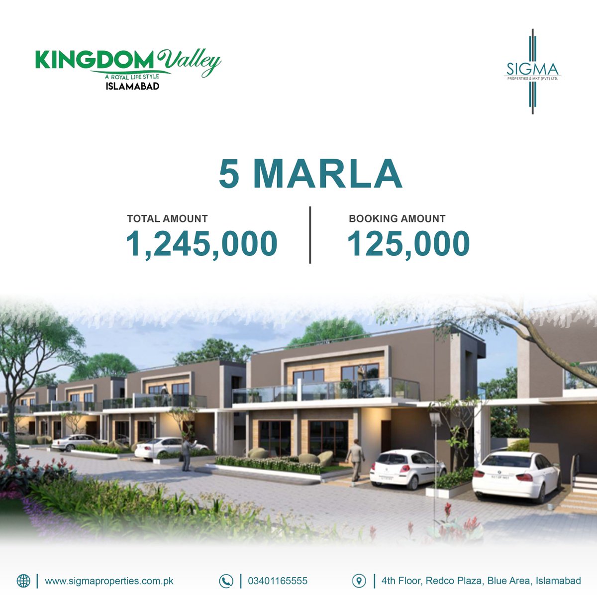 sigma_property's tweet photo. Kingdom Vallay is a low-cost houisng society offering residential plot at cost-effective prices. You can book a residential plot of 5-marla at a down payment of only PKR 125,000
#KingdomValley #kingdomvalleyislamabad #kingdomvalleyofficial #kingdomvalleypvt #realestate https://t.co/8z2GVeDbQ3